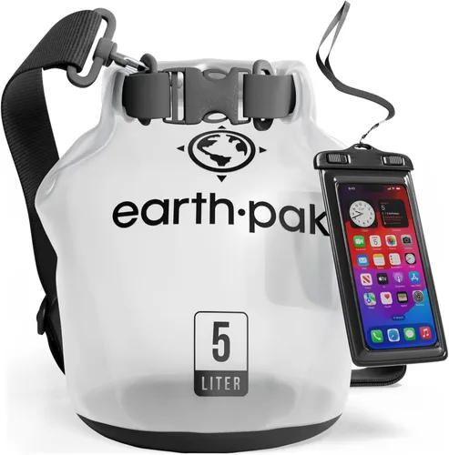 Vista 102 de Earth Pak Bolsa Seca Impermeable - Mochila Impermeable de Cierre Enrollable Superior Mantiene el Equipo Seco para Kayak con Funda Impermeable