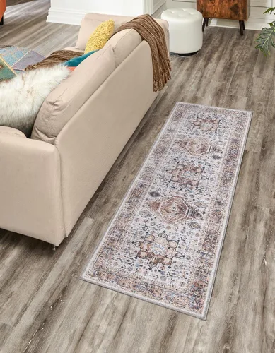 Vista 25 de Unique Loom Yara Collection - Sunil - Alfombra rectangular (2 x 3 pies, rectangular, marfil almendra/negro)