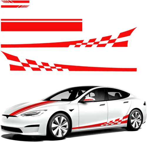 Vista 8 de QianBao - 5 calcomanías para el lado del coche, calcomanías para espejo retrovisor, calcomanías para capó, calcomanías deportivas