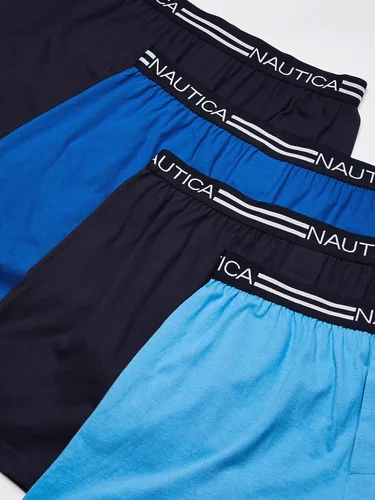 Vista 2 de Nautica mens 4 Pack Classic Cotton Loose Knit Boxers