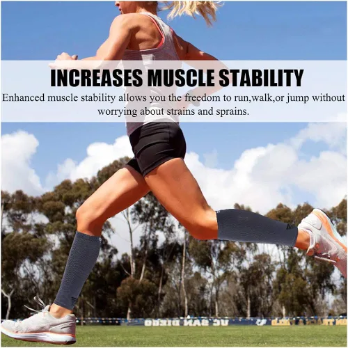 Vista 5 de SUMADE Women Compression Leg Sleeves20-30mmHgSupport Athletic Sleeves Pain Relief for Shin Splint Best for Travel 1 Pair