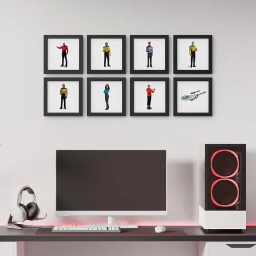 Vista 7 de Trends International Gallery Pops Star Trek USS Enterprise NCC-1701 - Póster de pared de barco, 12.00 x 12.00 pulgadas, versión de marco negro