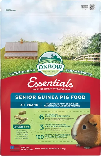 Vista 23 de Alimento para conejillos de indias Oxbow Essentials, para conejillo de indias adulto, hecho con heno timothy Oxbow, pellets de comida para mascotas