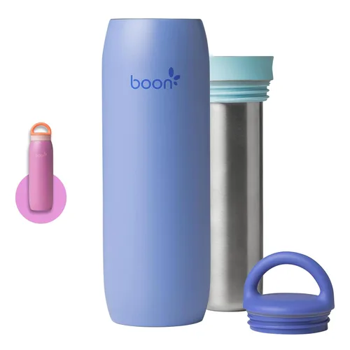 Boon Frosh Enfriador Portátil de Leche Materna - Enfriador de Leche Materna de Acero Inoxidable - Envase de Almacenamiento de Leche Portátil de Azul