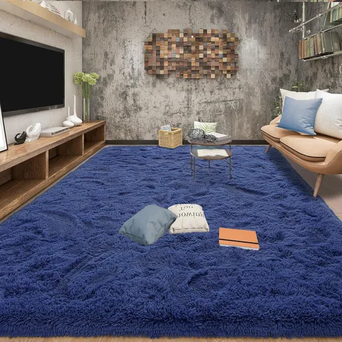 Vista 62 de Tepook - Alfombra de área mullida y colorida con diseño de arco iris, alfombras marroquíes geométricas modernas afelpadas para niños, sala