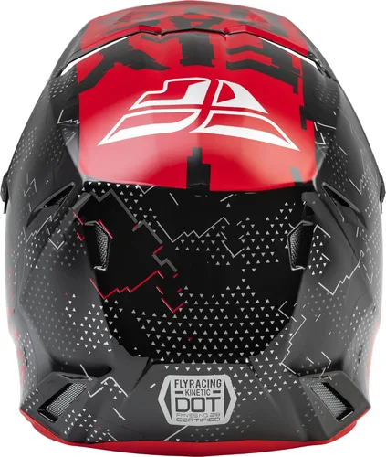 Vista 2 de Fly Racing F73-3490YS Kinetic Scan Casco Juvenil Negro/Rojo Ys