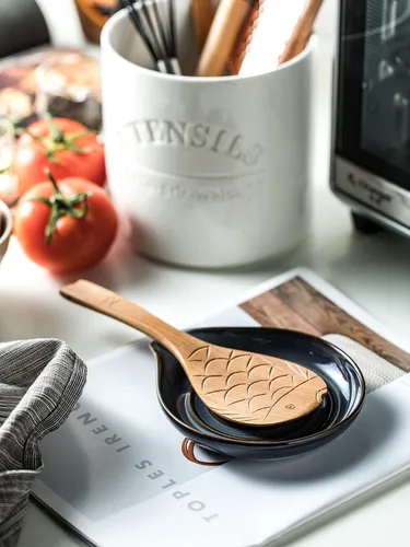 Vista 5 de Soporte para Cucharas, Soporte para Cucharas de Cocina para Estufa, Soporte para Utensilios para Cucharas, Cucharones, Pinzas, Espátula, Soporte