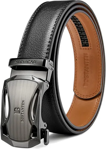 Vista 12 de BOSTANTEN - Cinturón de cuero para hombre con hebilla de rátchet para vestir y casual con hebilla ajustable, corte para adaptarse
