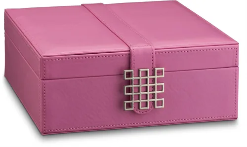 Vista 4 de Caja organizadora clásica con 50 compartimientos para joyería para aretes, anillos, brazaletes o collares