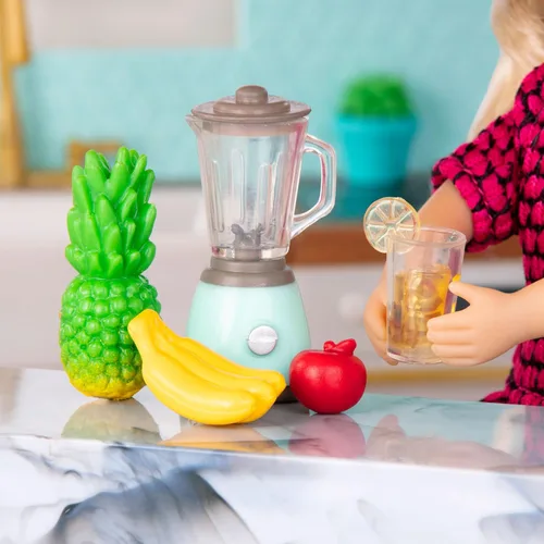 Vista 7 de Lori Comida de juego para muñecas mini - Accesorios de cocina para muñecas de 6 pulgadas - Pizza, Sushi, postre - Juego de casa de muñecas