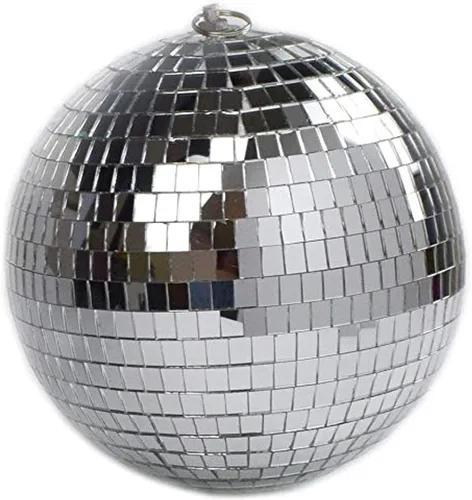 Bola de disco de espejo de 8 pulgadas, ideal para una fiesta o DJ, efecto de luz de Navidad