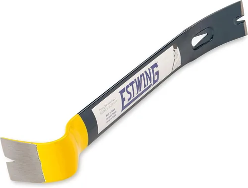 Vista 2 de ESTWING Práctico extractor de clavos de barra – Barra de palanca de 15 pulgadas con hoja ancha y fina y construcción de acero forjado - HB-15