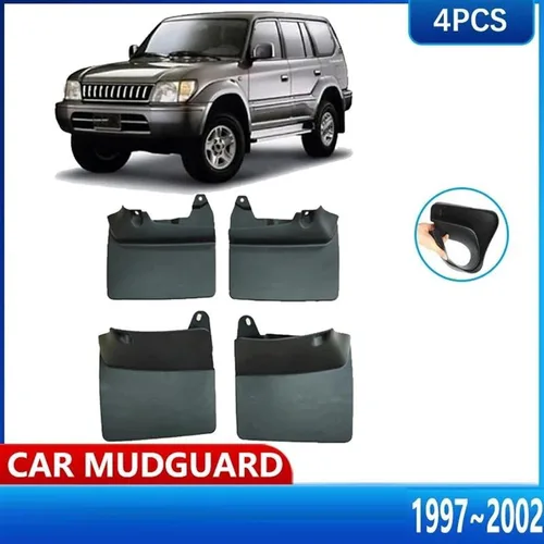 Vista 2 de Car Exterior Mud Flaps for Toyota for Land Cruiser for Prado 90 J90 19972002 MudFlaps Fender Mud Guards Splash Mudguards Accessories