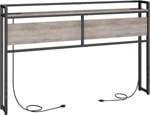 Vista 14 de HOOBRO Cabecera Tamaño Queen, Cabecera con 2 Tomacorrientes y 4 Puertos USB, Altura Ajustable, Estante de Almacenamiento, Resistente y Estable