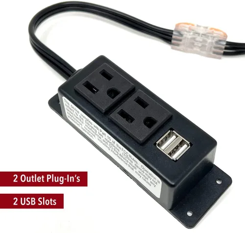 Vista 3 de Stealth Kit de toma múltiple para cargar accesorios eléctricos y añadir energía dentro de cajas fuertes para armas y cajas fuertes para el hogar