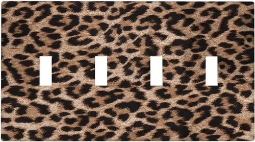Vista 67 de Placa de interruptor de luz con estampado de leopardo de 1 banda, placa de pared basculante individual, placa decorativa eléctrica GFCI