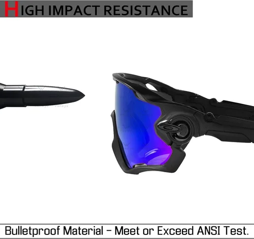 Vista 8 de Vonxyz Juego de 5 lentes de repuesto para Oakley Juliet Sunglass Combo Pack, Negro sigilo+cromo+hielo+rubí+jade, 0