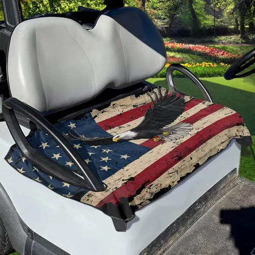 Vista 7 de Yewattles Funda de asiento de carrito de golf, toalla portátil para asiento de coche, ajuste universal, carrito de golf de 2 asientos