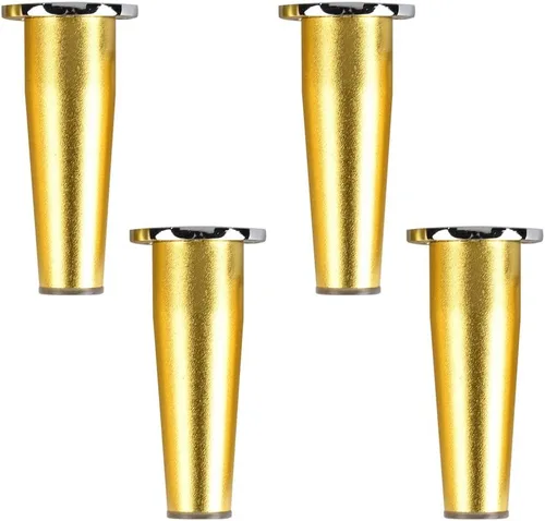 Vista 8 de Patas de metal para muebles de armario, patas redondas ajustables para sofá, patas de mesa de café, ajustable 0.512 in, patas de repuesto para Dorado