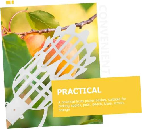 Vista 3 de Cesta recogedora de frutas, 2 unidades, cesta de herramientas para recolección de frutas, cosechadoras de frutas, recogedor de frutas, contenedor