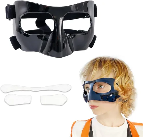 Protector de nariz para nariz rota, máscara facial deportiva, protector de nariz ajustable con acolchado de espuma para béisbol, softbol,