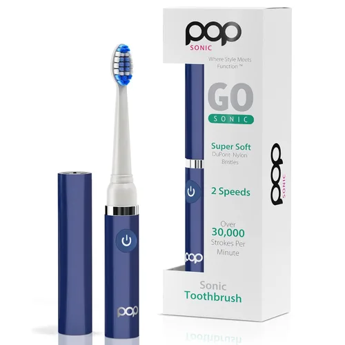 Vista 58 de Cepillo de dientes eléctrico Pop Sonic (puntos rojos) – Cepillos de dientes de viaje con batería AAA Cepillos de dientes eléctricos para niños