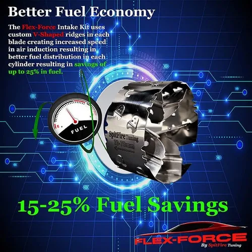 Vista 4 de Fits Nissan Altima - Flex-Force Performance Fuel Saver Intake Turbo Fan Kit by SpitFire Tuning