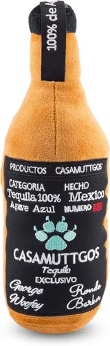 Haute Diggity Casamuttgos Tequila, Juguetes de felpa para perros de diseñador con silbato interactivo, enriquecimiento estimulante para mascotas,
