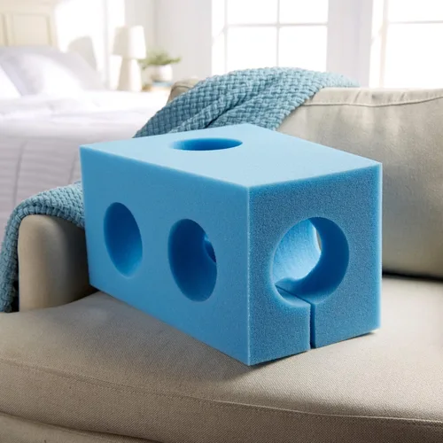 Vista 4 de McKesson Carter - Elevador de brazos, espuma, soporte suave y elevación de brazos para lesiones, azul, 12 x 9 x 16 pulgadas, 1 unidad