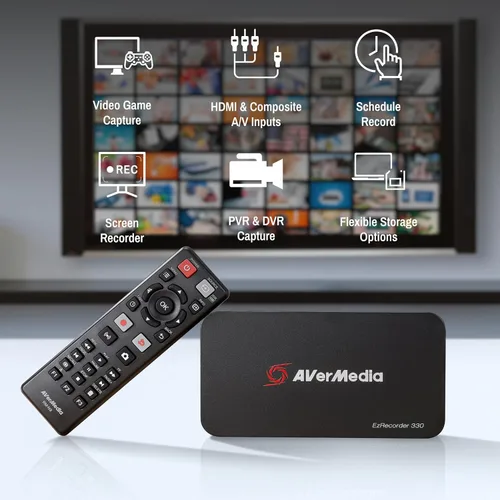 Vista 5 de AVerMedia EZRecorder 330G - Pase a través de 4K y grabación de video 1080p60, DVR con captura HDMI, convertidor digital, grabación programada, no se