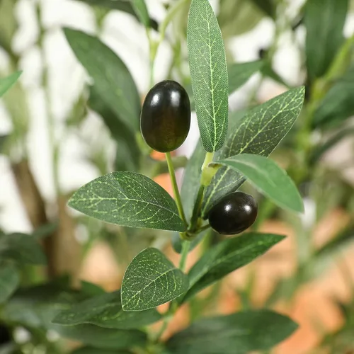 Vista 3 de Olivos artificiales de 6 pies, planta de olivo artificial con cesta, plantas sintéticas para interiores y exteriores, árbol falso en maceta, plantas
