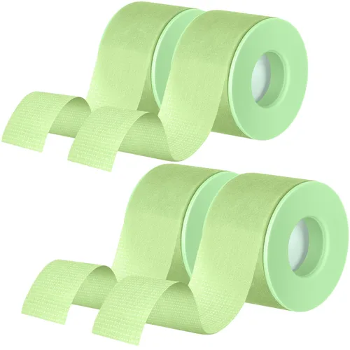 Vista 11 de Nuanchu 4 rollos de cinta de pestañas para extensiones de pestañas, transpirable, para extensiones de pestañas microporosas, 0.98 pulgadas x 3.9