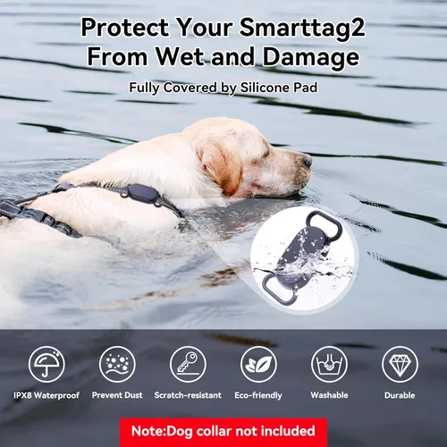 Vista 6 de Funda para collar de perro (2 unidades) para Galaxy Smarttag2, funda de silicona impermeable para gato, accesorio de cubierta protectora resistente