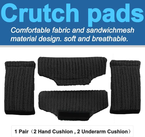 Vista 2 de Almohadillas para muletas – Acolchado para muleta de brazo – Funda de almohada universal acolchada para axilas con mango de antebrazo