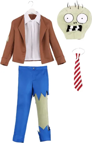 Vista 7 de Boys Plants Vs Zombies Zombie Halloween Costume Kids Video Game Character Zombie Outfit for a Spooky, Playful Look