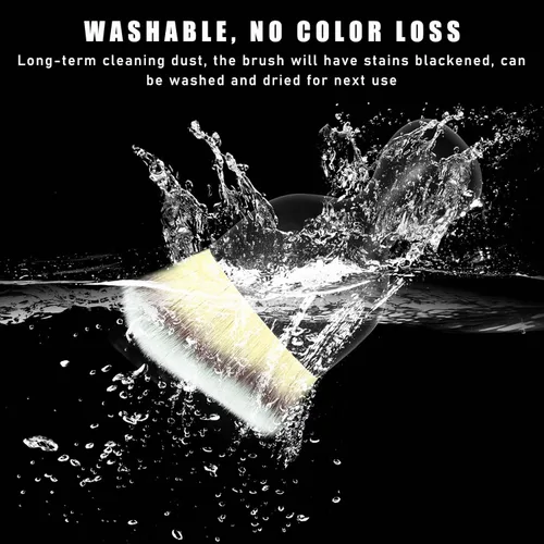 Vista 5 de Cepillo para polvo interior de coche Dickno, cepillos de detalle de auto suaves sin rayones, herramienta universal de limpieza interior de vehículo