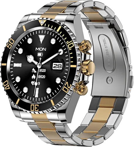 Vista 7 de findtime Reloj inteligente para teléfonos Android, contestar hacer llamadas, recordatorio de SMS, reloj inteligente compatible con iPhone