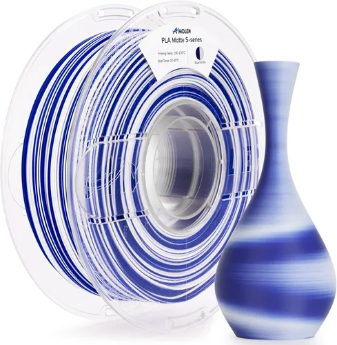 Vista 19 de AMOLEN - Filamento para impresora 3D de PLA de madera de bambú, filamento de PLA de 1.75mm con 15% de fibra de bambú real, 1kg/2.2lb con 15%