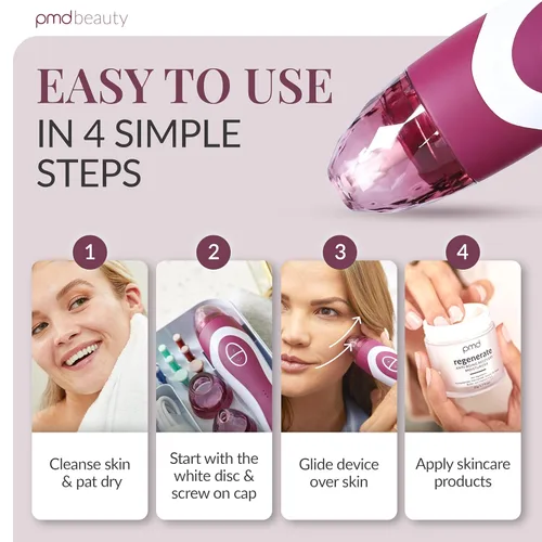 Vista 6 de PMD Beauty Personal Microderm Elite Pro - At-Home Use, Facial Exfoliator Tool, Microdermabrasion Machine Kit for Face and Body Skincare