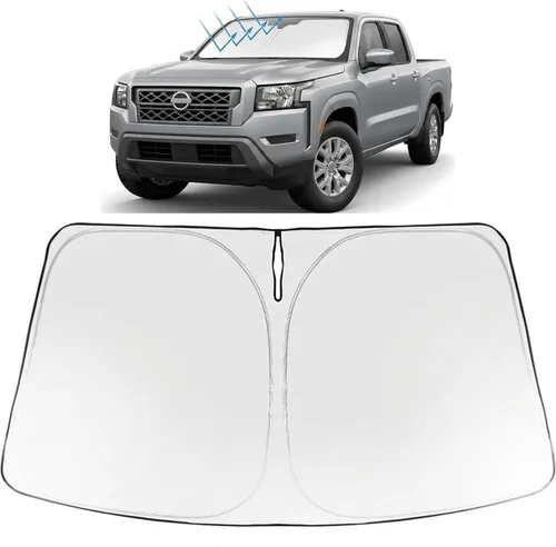 Vista 143 de Proadsy Parasol para parabrisas Rivian R1S 2022-2025 2026 de 4 capas plegable, protector de parasol frontal que bloquea los rayos UV, mantiene