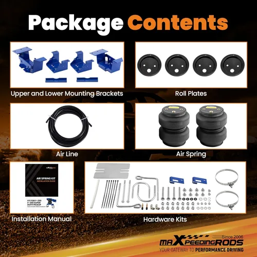 Vista 6 de maXpeedingrods Kit de bolsas de suspensión neumática trasera de 5000 libras para GMC Sierra Chevrolet Silverado 2500HD 3500HD 4WD 2020-2025 Kit