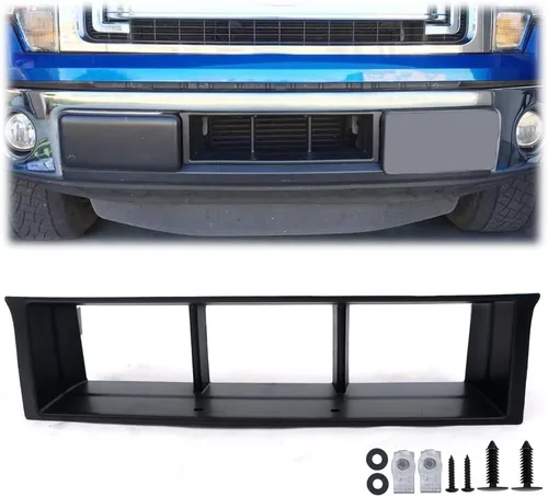 G-PLUS Rejilla de inserción de panel de remate de billete horizontal inferior para parachoques delantero, compatible con Ford F150 2009 2010 2011
