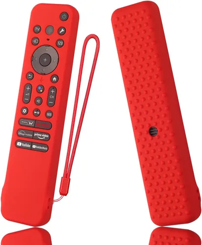 Vista 9 de Funda de silicona para Sony RMF-TX910U RMF-TX920U RMF-TX810U Funda de silicona para control remoto Sony Bravia TV con cordón (negro)
