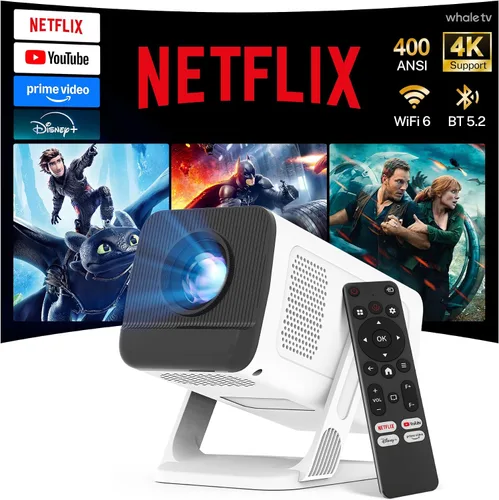 Vista 16 de [Compatible con 4K con licencia de Netflix] Proyector inteligente nativo Blanco