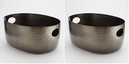 Vista 9 de American Metalcraft ATHB9 recipiente de aluminio martillado para bebidas, negro, 7 3/4 cuartos de galón
