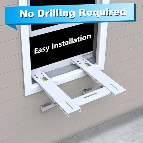 Vista 7 de Air Jade Soporte de aire acondicionado de ventana, soporte de CA para ventana sin taladro, resistente, fácil instalación, no requiere taladrar