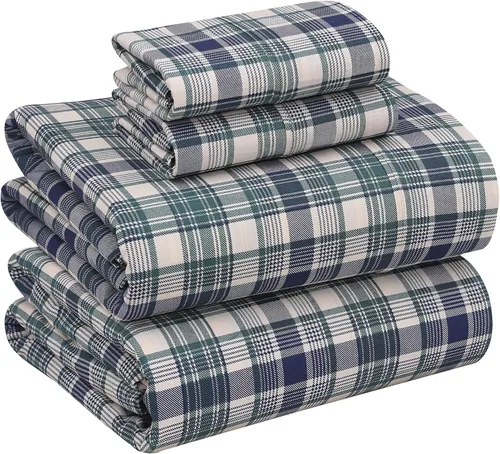 Vista 84 de RUVANTI Sábanas 100% algodón percal tamaño Queen, diseño floral refrescante y transpirable, duraderas, con una sensación nítida, suave y cómoda