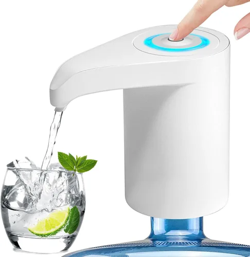 Vista 7 de Dispensador automático de agua portátil de 5 galones, bomba eléctrica universal para botella de agua, recargable por USB, con 2 siliconas