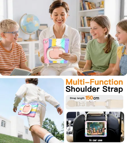 Vista 7 de BATYUE Funda para iPad de 6ª generación de 9.7 pulgadas 2018, iPad 5ª generación 2017, iPad Air 2/iPad Pro de 9.7 pulgadas, funda protectora a