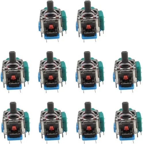 Vista 2 de 10 piezas de repuesto para controlador de joystick analógico, compatible con PS4, PlayStation 4, azul